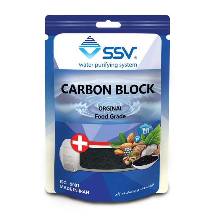 شارژ فیلتر دستگاه تصفیه کننده آب اس اس وی مدل Carbon Block وزن 140 گرم